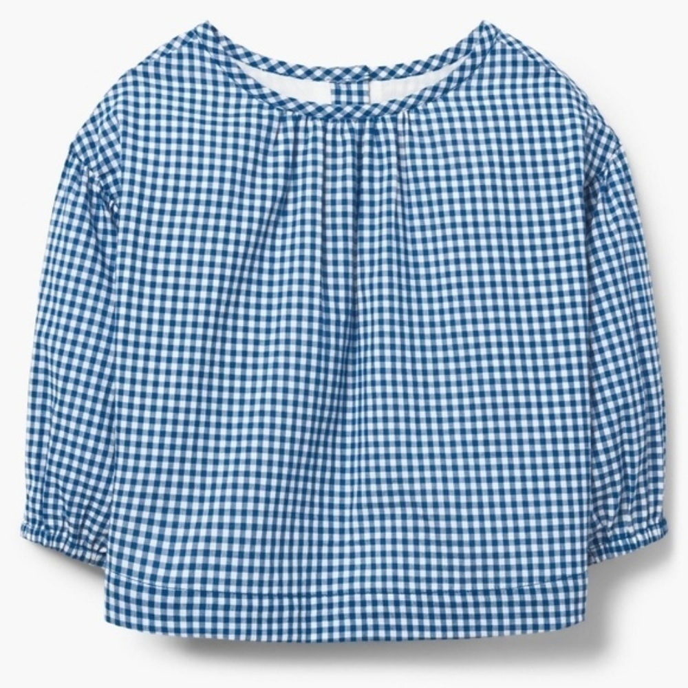 Gymboree Blue Gingham Top Blouse 2T NWT